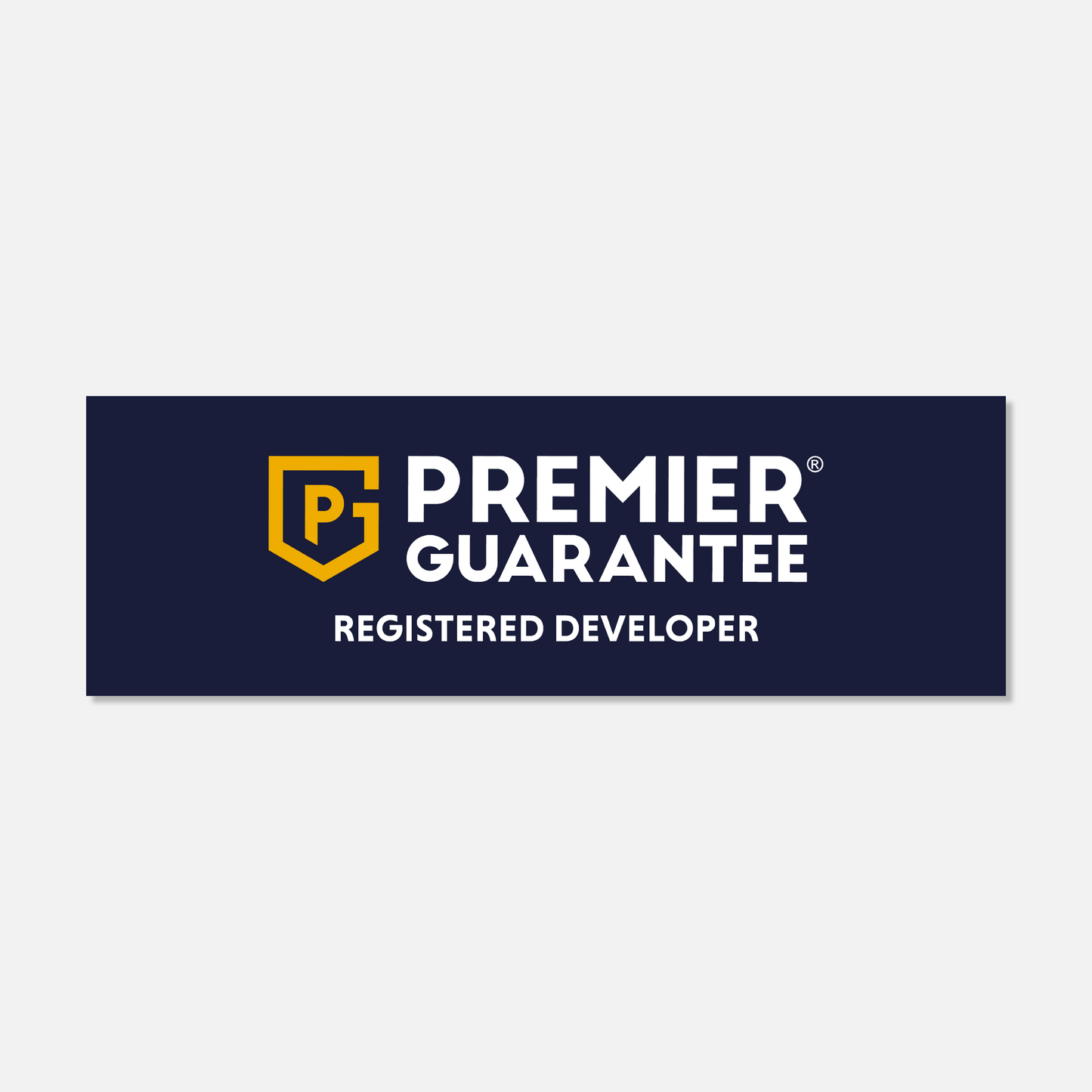 Premier Guarantee registered developer stickers (pack of 3)